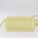 CELINE Belt Bag Hand Bag Leather 2way Yellow Silver Auth 210995V-11