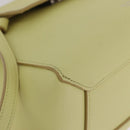 CELINE Belt Bag Hand Bag Leather 2way Yellow Silver Auth 210995V-12