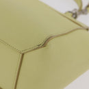 CELINE Belt Bag Hand Bag Leather 2way Yellow Silver Auth 210995V-15