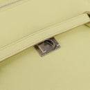 CELINE Belt Bag Hand Bag Leather 2way Yellow Silver Auth 210995V-20