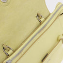 CELINE Belt Bag Hand Bag Leather 2way Yellow Silver Auth 210995V-21