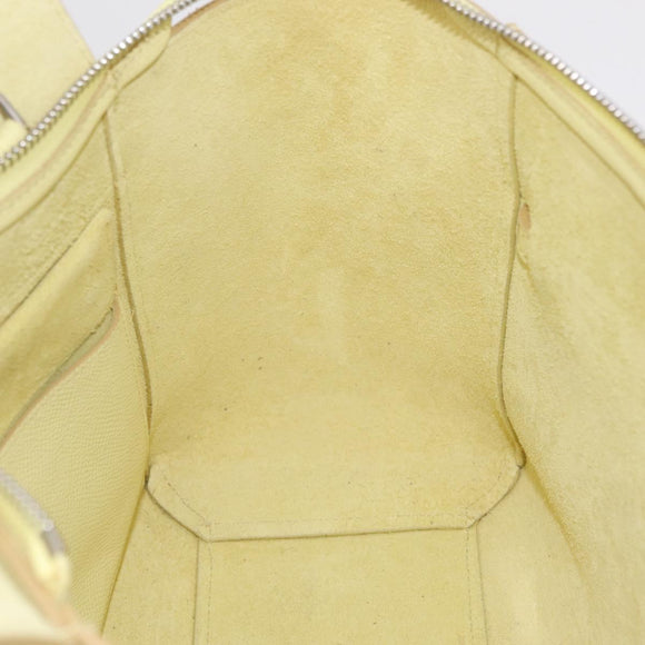 CELINE Belt Bag Hand Bag Leather 2way Yellow Silver Auth 210995V