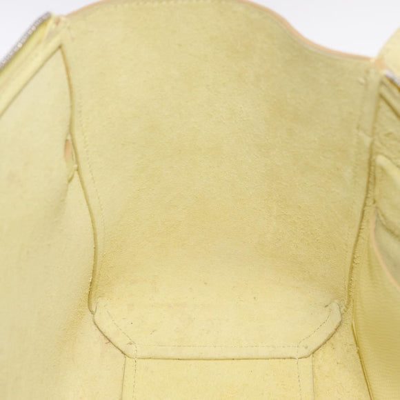 CELINE Belt Bag Hand Bag Leather 2way Yellow Silver Auth 210995V