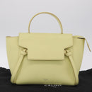 CELINE Belt Bag Hand Bag Leather 2way Yellow Silver Auth 210995V-29