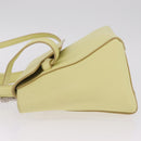 CELINE Belt Bag Hand Bag Leather 2way Yellow Silver Auth 210995V-5