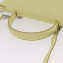 CELINE Belt Bag Hand Bag Leather 2way Yellow Silver Auth 210995V-7
