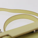 CELINE Belt Bag Hand Bag Leather 2way Yellow Silver Auth 210995V-8