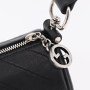 GUCCI Blondy Shoulder Bag Leather Black Silver 700170 Auth 210996V-14