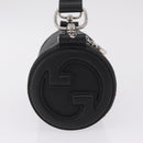 GUCCI Blondy Shoulder Bag Leather Black Silver 700170 Auth 210996V-5