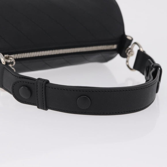 GUCCI Blondy Shoulder Bag Leather Black Silver 700170 Auth 210996V