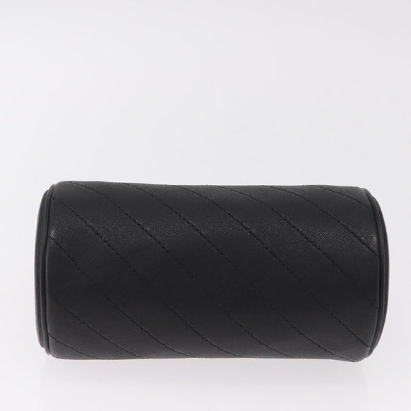 GUCCI Blondy Shoulder Bag Leather Black Silver 700170 Auth 210996V