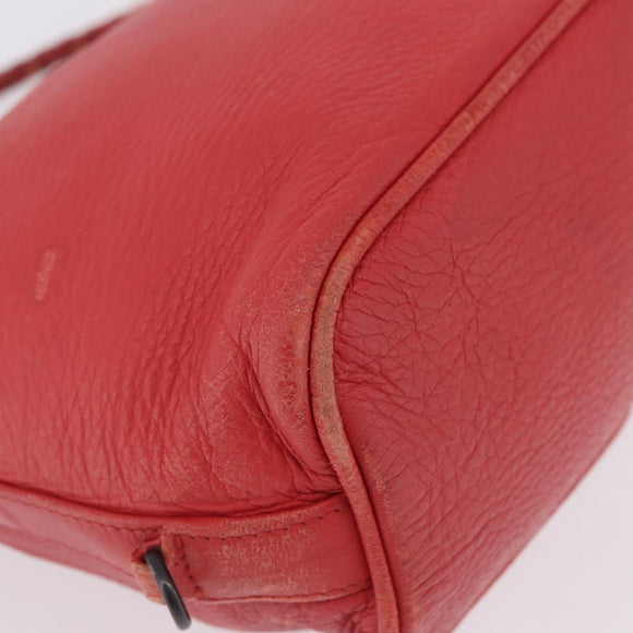 Bottega Veneta Shoulder Bag Leather Red 114088 Auth 210999