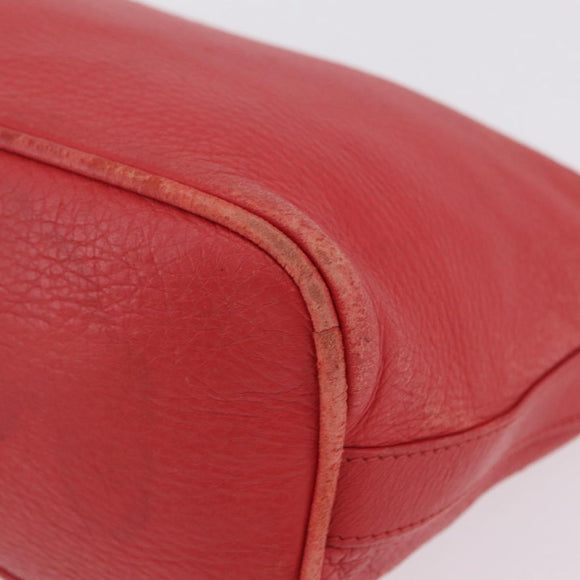 Bottega Veneta Shoulder Bag Leather Red 114088 Auth 210999