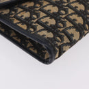 Christian Dior Trotter Canvas Chain Shoulder Bag Navy Gold Tone Auth 211003-11