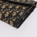 Christian Dior Trotter Canvas Chain Shoulder Bag Navy Gold Tone Auth 211003-12