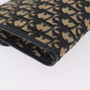 Christian Dior Trotter Canvas Chain Shoulder Bag Navy Gold Tone Auth 211003-13
