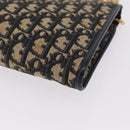 Christian Dior Trotter Canvas Chain Shoulder Bag Navy Gold Tone Auth 211003-14
