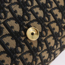 Christian Dior Trotter Canvas Chain Shoulder Bag Navy Gold Tone Auth 211003-18