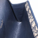 Christian Dior Trotter Canvas Chain Shoulder Bag Navy Gold Tone Auth 211003-21