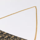 Christian Dior Trotter Canvas Chain Shoulder Bag Navy Gold Tone Auth 211003-9