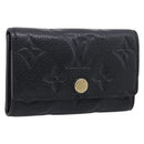 LOUIS VUITTON Monogram Empreinte Multicles6 Key Case Black M64421 Auth 211006V-1