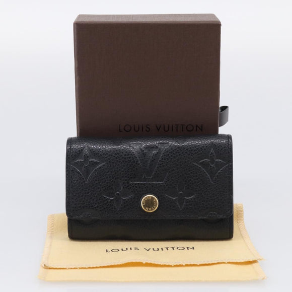 LOUIS VUITTON Monogram Empreinte Multicles6 Key Case Black M64421 Auth 211006V