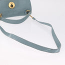 Saint Laurent Muse To Hand Bag Leather 2way Light Blue Gold 283731 Auth 211010V-10