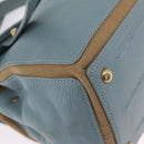 Saint Laurent Muse To Hand Bag Leather 2way Light Blue Gold 283731 Auth 211010V-15