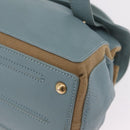 Saint Laurent Muse To Hand Bag Leather 2way Light Blue Gold 283731 Auth 211010V-16