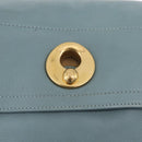 Saint Laurent Muse To Hand Bag Leather 2way Light Blue Gold 283731 Auth 211010V-19