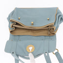 Saint Laurent Muse To Hand Bag Leather 2way Light Blue Gold 283731 Auth 211010V-20