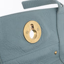 Saint Laurent Muse To Hand Bag Leather 2way Light Blue Gold 283731 Auth 211010V-21