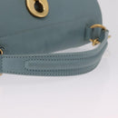 Saint Laurent Muse To Hand Bag Leather 2way Light Blue Gold 283731 Auth 211010V-8