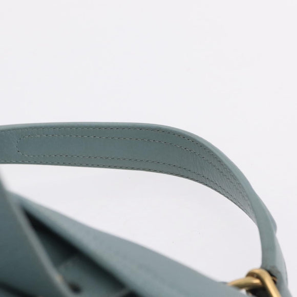 Saint Laurent Muse To Hand Bag Leather 2way Light Blue Gold 283731 Auth 211010V