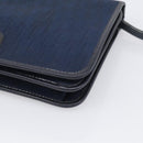 Christian Dior Trotter Canvas Shoulder Bag Navy Gold Tone Auth 211012-10