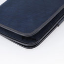 Christian Dior Trotter Canvas Shoulder Bag Navy Gold Tone Auth 211012-13