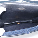 Christian Dior Trotter Canvas Shoulder Bag Navy Gold Tone Auth 211012-17