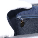 Christian Dior Trotter Canvas Shoulder Bag Navy Gold Tone Auth 211012-20