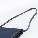 Christian Dior Trotter Canvas Shoulder Bag Navy Gold Tone Auth 211012-8