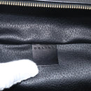 CELINE Macadam Vanity Cosmetic Pouch PVC Black Gold Tone Auth 211013V-16