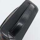 CELINE Macadam Vanity Cosmetic Pouch PVC Black Gold Tone Auth 211013V-7