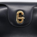GUCCI Hand Bag Leather Black Gold Tone Auth 211014-14