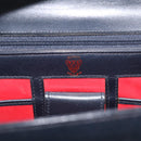 GUCCI Hand Bag Leather Black Gold Tone Auth 211014-15