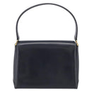 GUCCI Hand Bag Leather Black Gold Tone Auth 211014-3