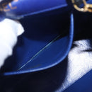 CHANEL Matelasse Chain Shoulder Bag Lamb Skin Navy Gold Tone CC Auth 211015A-25