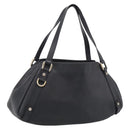 GUCCI Abbey Tote Bag Leather Black Gold 130736 Auth 211019V-1