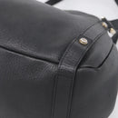 GUCCI Abbey Tote Bag Leather Black Gold 130736 Auth 211019V-10