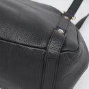 GUCCI Abbey Tote Bag Leather Black Gold 130736 Auth 211019V-12