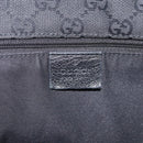 GUCCI Abbey Tote Bag Leather Black Gold 130736 Auth 211019V-14