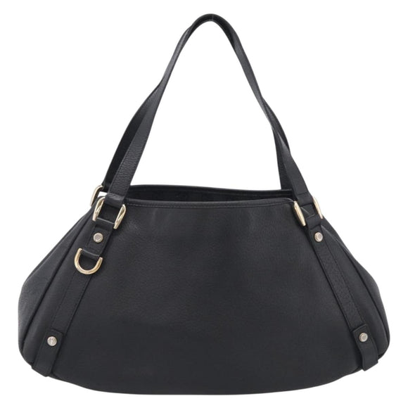 GUCCI Abbey Tote Bag Leather Black Gold 130736 Auth 211019V